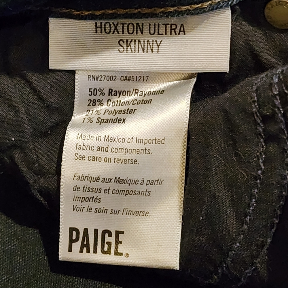 Paige Hoxton Ultra Skinny Jeans Galven Size 25 - Picture 7 of 8